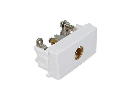 Presa TV tipo F femmina compatibile con Vimar Arke - Bianco - modulo da incasso per supporto e placca compatibile