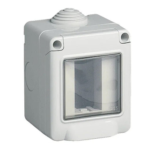 Custodia Idrobox IP55 con coperchio compatibile con Vimar Plana - 2, 3 o 4 posti