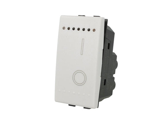 Interruttore bipolare 2P 16A 0-1 compatibile con BTicino Living Light e Living International - modulo da incasso per supporto e placca compatibile