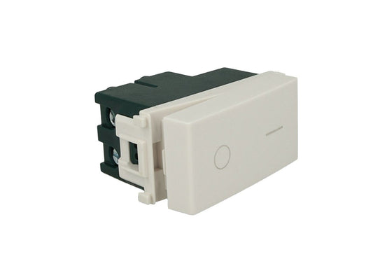 Interruttore bipolare 2P 16A 0-1 compatibile con Vimar Plana - modulo da incasso per supporto e placca compatibile