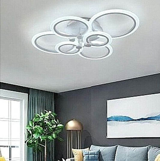 Plafoniera LED da soffitto 51W 6 cerchi CCT - luce calda naturale fredda selezionabile