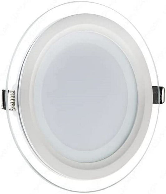 Pannello LED rotondo da incasso CCT 3 in 1 effetto vetro - luce CCT 3 in 1