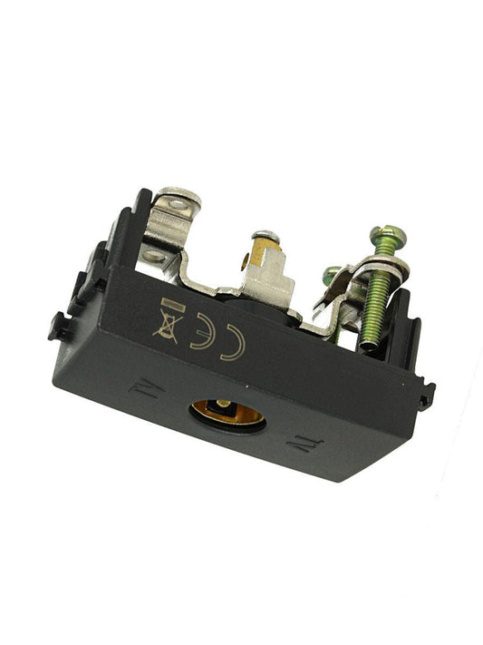 Presa TV tipo F femmina compatibile con Vimar Arke - Nero - modulo da incasso per supporto e placca compatibile