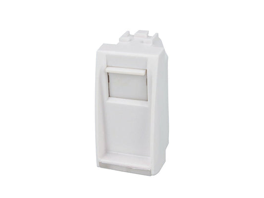 Presa telefonica RJ11 compatibile con BTicino Living Light e Living International - Bianco - modulo da incasso per supporto e placca compatibile