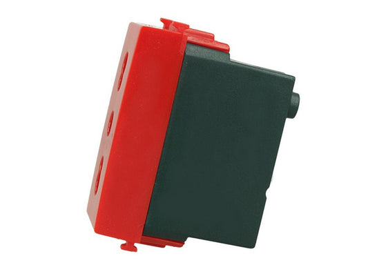 Presa bipasso 2P+T 10/16A compatibile con Vimar Plana - Rosso - Modulo da incasso