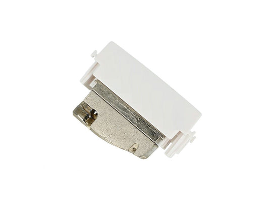 Presa TV passante maschio compatibile con Vimar Plana - Bianco - modulo da incasso per supporto e placca compatibile