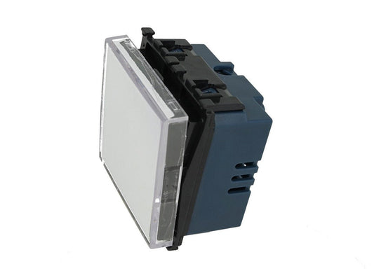 Pulsante portanome per campanello compatibile con Vimar Arke Nero - modulo da incasso per supporto e placca compatibile
