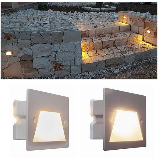 Segnapasso LED da esterno IP65 3W per scatola 503 CCT 3 in 1