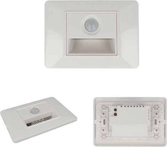 Segnapasso LED da incasso 503 con sensore di movimento - uso interno per scale e corridoi