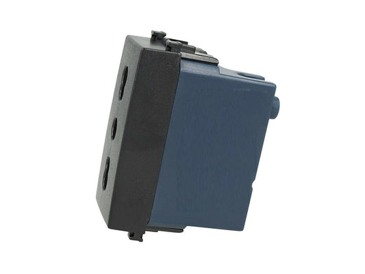 Presa bipasso 2P+T 10/16A compatibile con Vimar Arke - Nero - Modulo da incasso