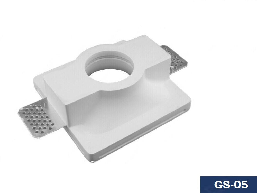 Portafaretto a filo da incasso in gesso verniciabile GU10 GS-05 - Effetto rasomuro - immagine 3