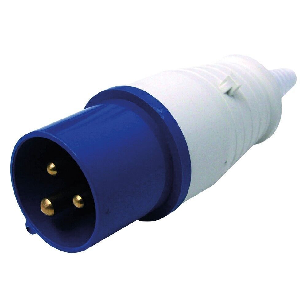 Spina industriale CEE volante 16A 2P+T 230V IP44 blu da cavo