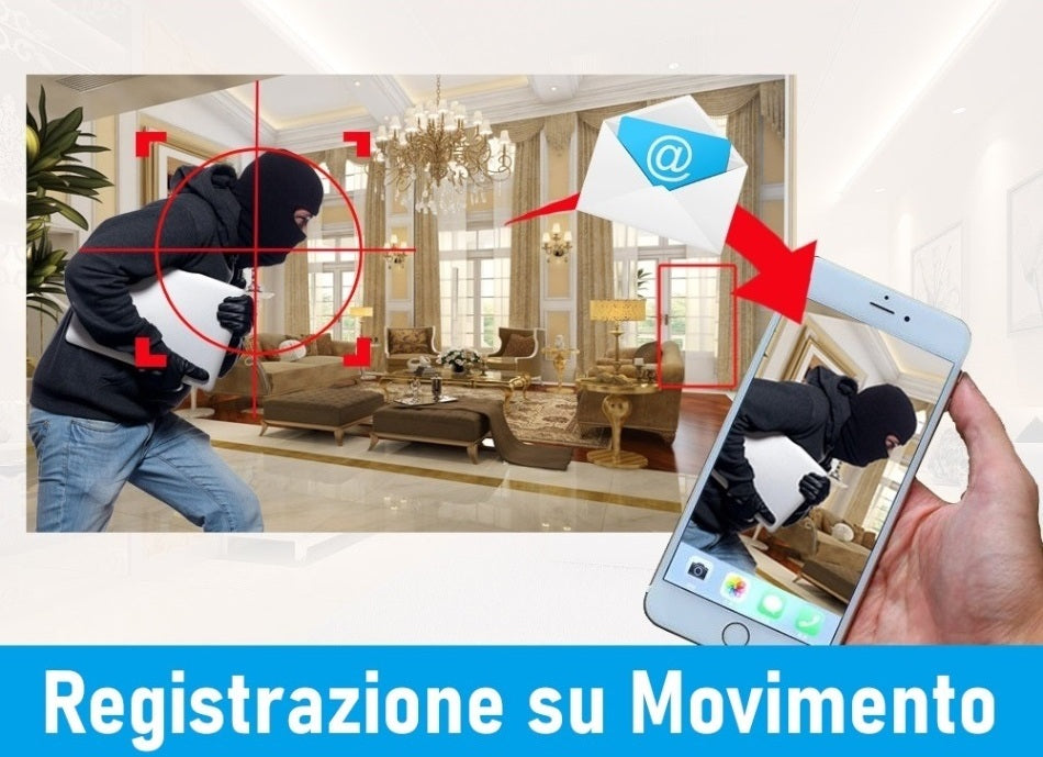 Kit videosorveglianza Wi-Fi 8 canali con NVR e 8 telecamere bullet 2MP IP66