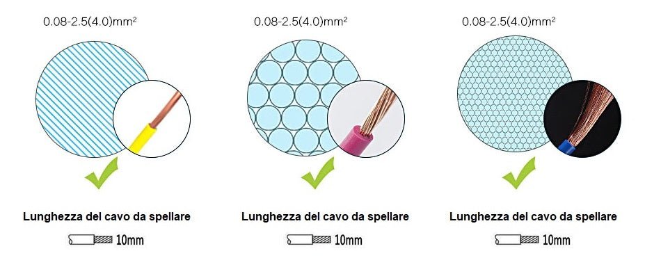 Connettore morsetto rapido 3 poli 3 vie confezione 4 pezzi
