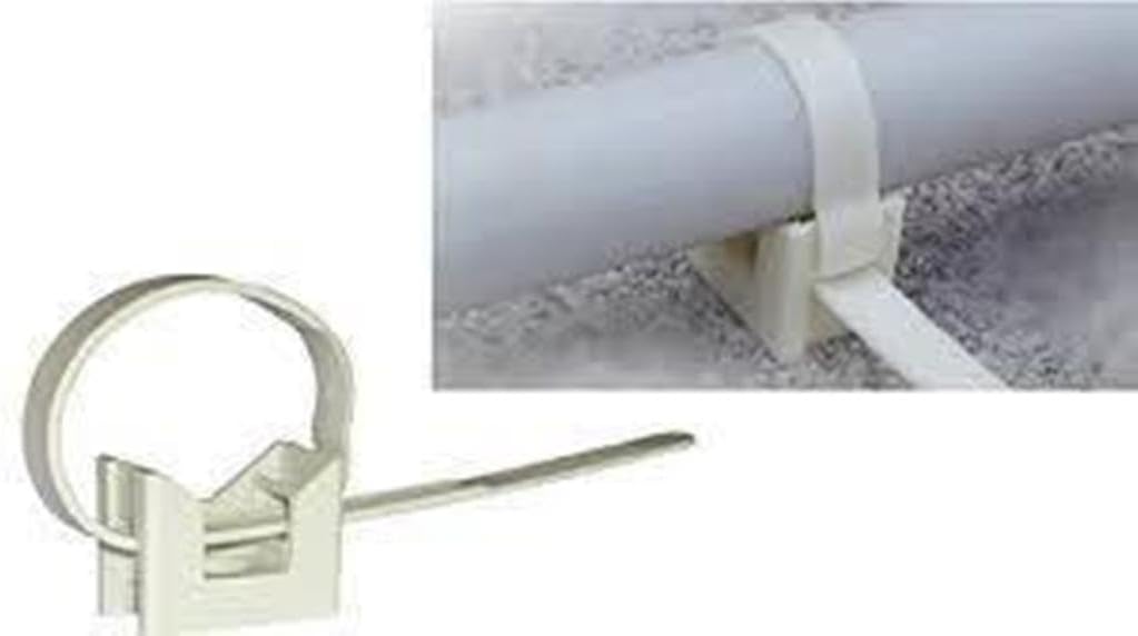 100 Pezzi Clip Fascette Fissatubo con Base Ø16-32 mm - Fissaggio tubi e cablaggio