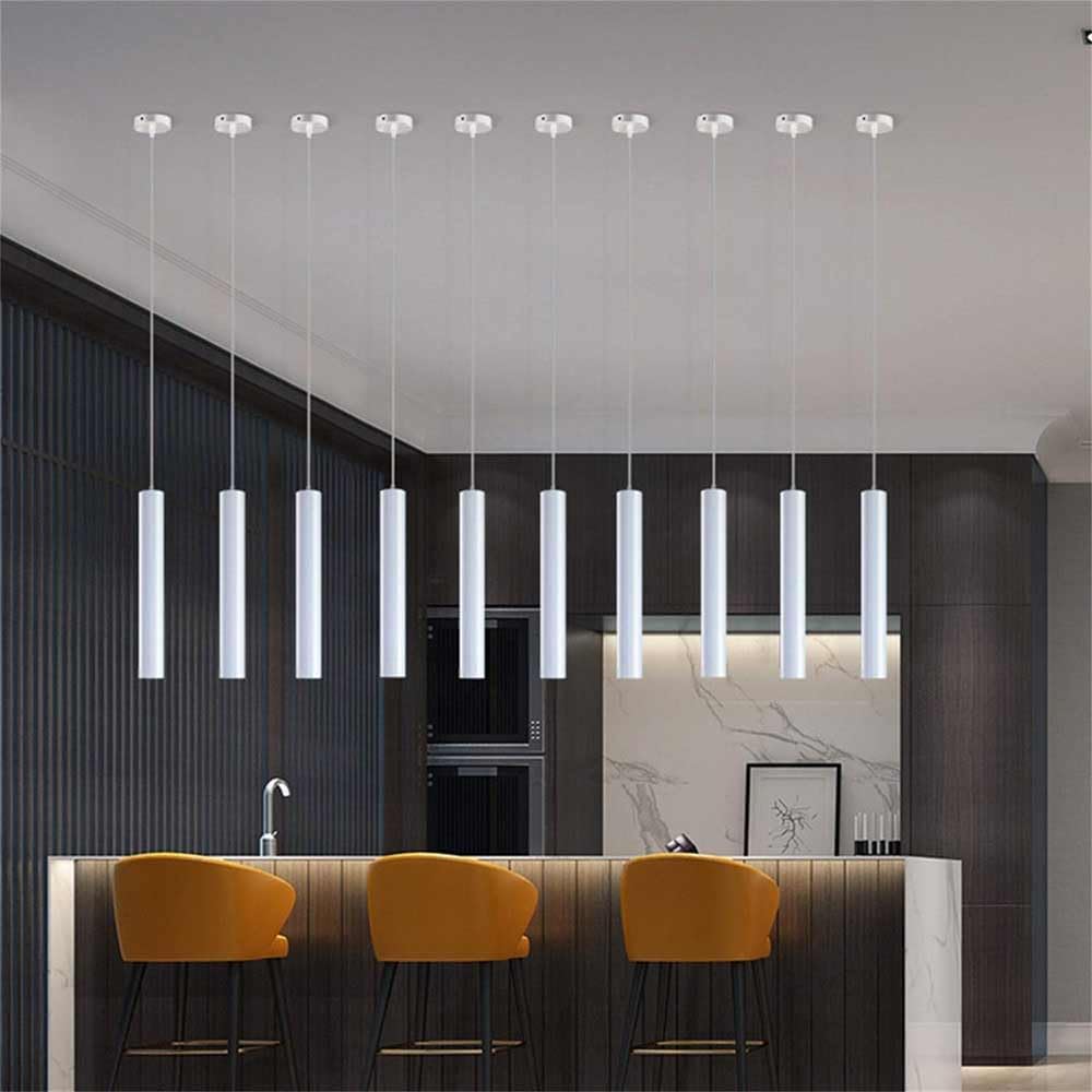 Lampadario a sospensione LED cilindrico 3W bianco - punto luce da interno