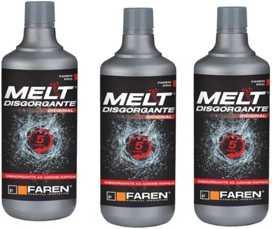 Disgorgante acido 750 ml kit 3 pezzi PuntoLuceLED