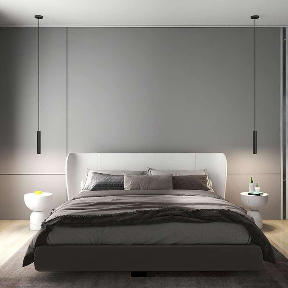 Lampadario LED cilindrico da soffitto 3W nero - punto luce da interno