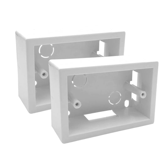 2 Pezzi Cassetta parete/plafone PVC IP40 120x83x45 mm bianca RAL9010