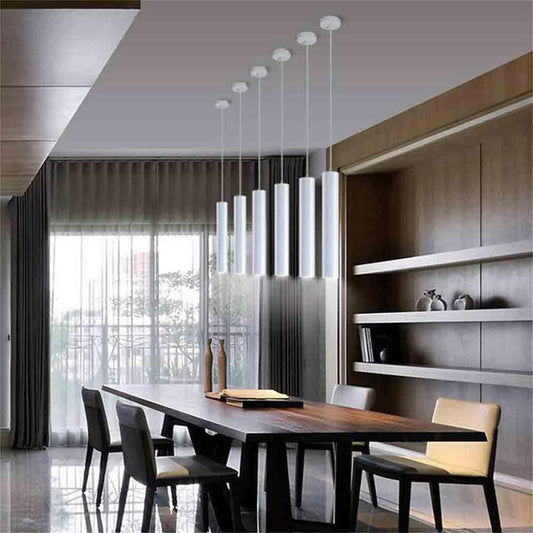 Lampadario a sospensione LED cilindrico 3W bianco - punto luce da interno