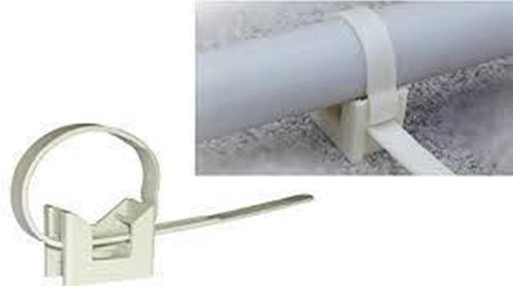10 Pezzi Fascette con Base Fissaggio Tubi Ø16-32 mm PA6.6 - Cablaggio e impianti