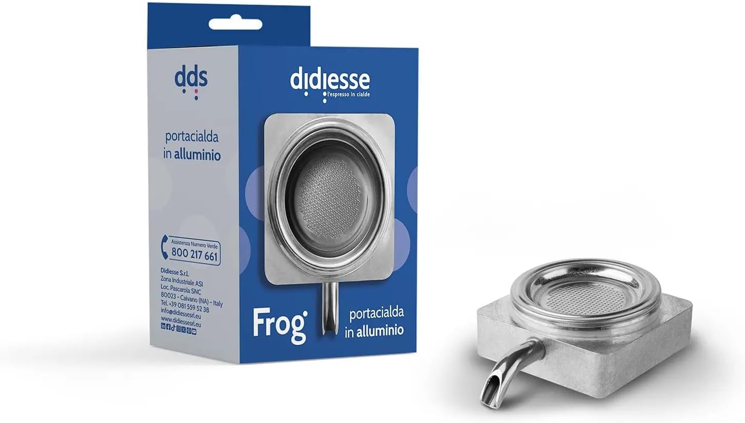 Portacialda in alluminio originale Frog per cialde ESE 44 mm - non compatibile con Baby Frog