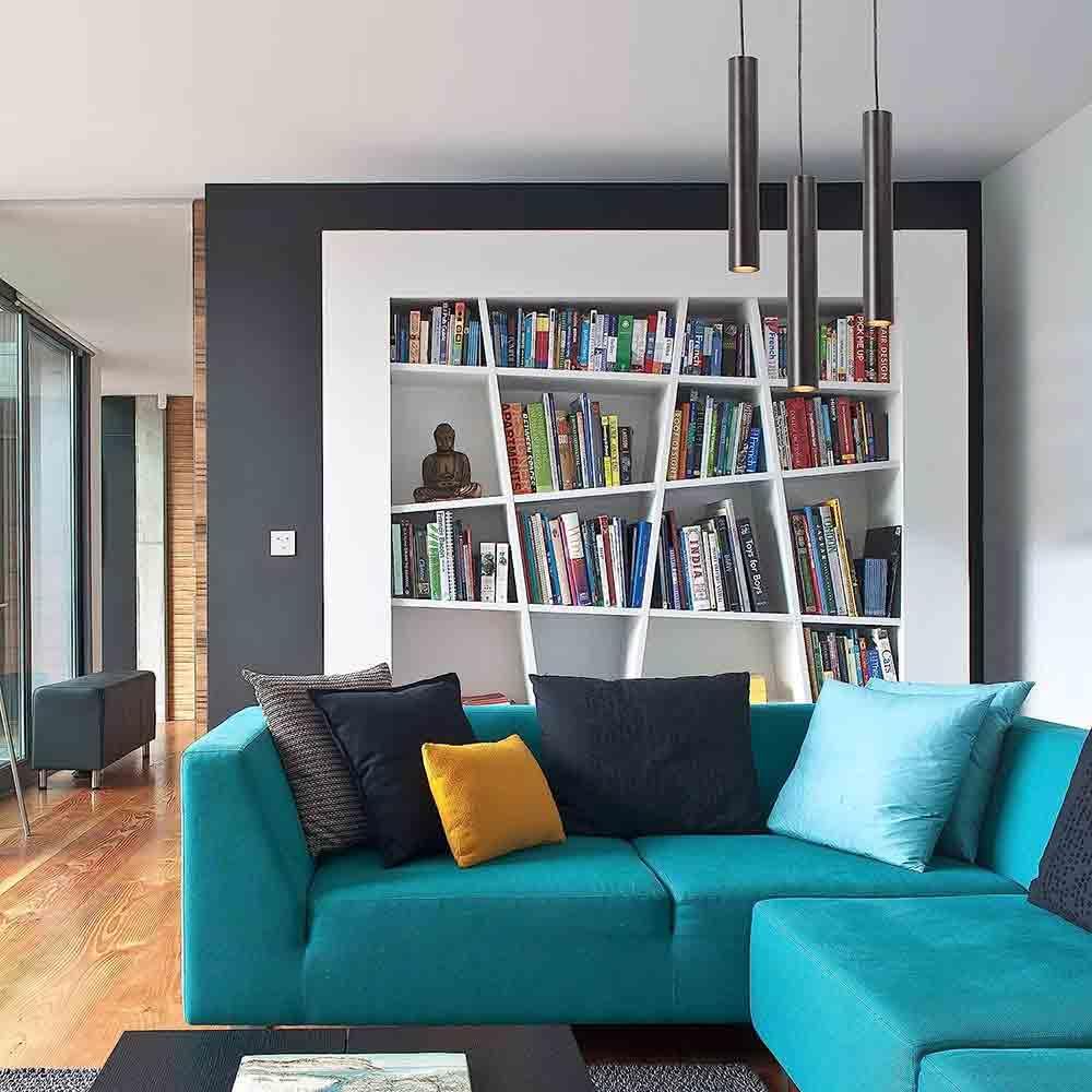 Lampadario LED cilindrico da soffitto 3W nero - punto luce da interno