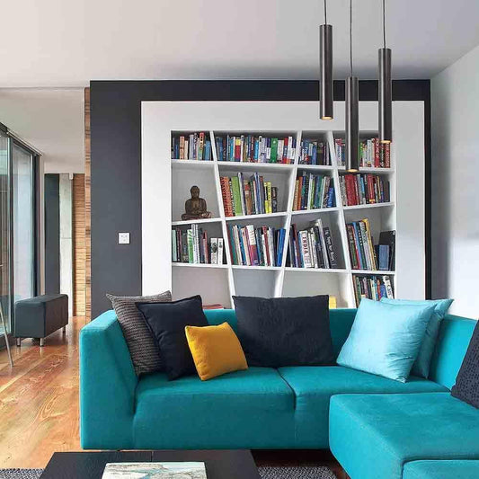 Lampadario LED cilindrico da soffitto 3W nero - punto luce da interno