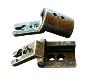 Cerniera anticata bronzata in lega metallica con scodellino Ø27 mm per mobili antichi
