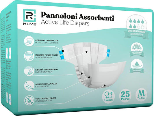 Pannoloni assorbenti per adulti ActiveLife M 25 pz