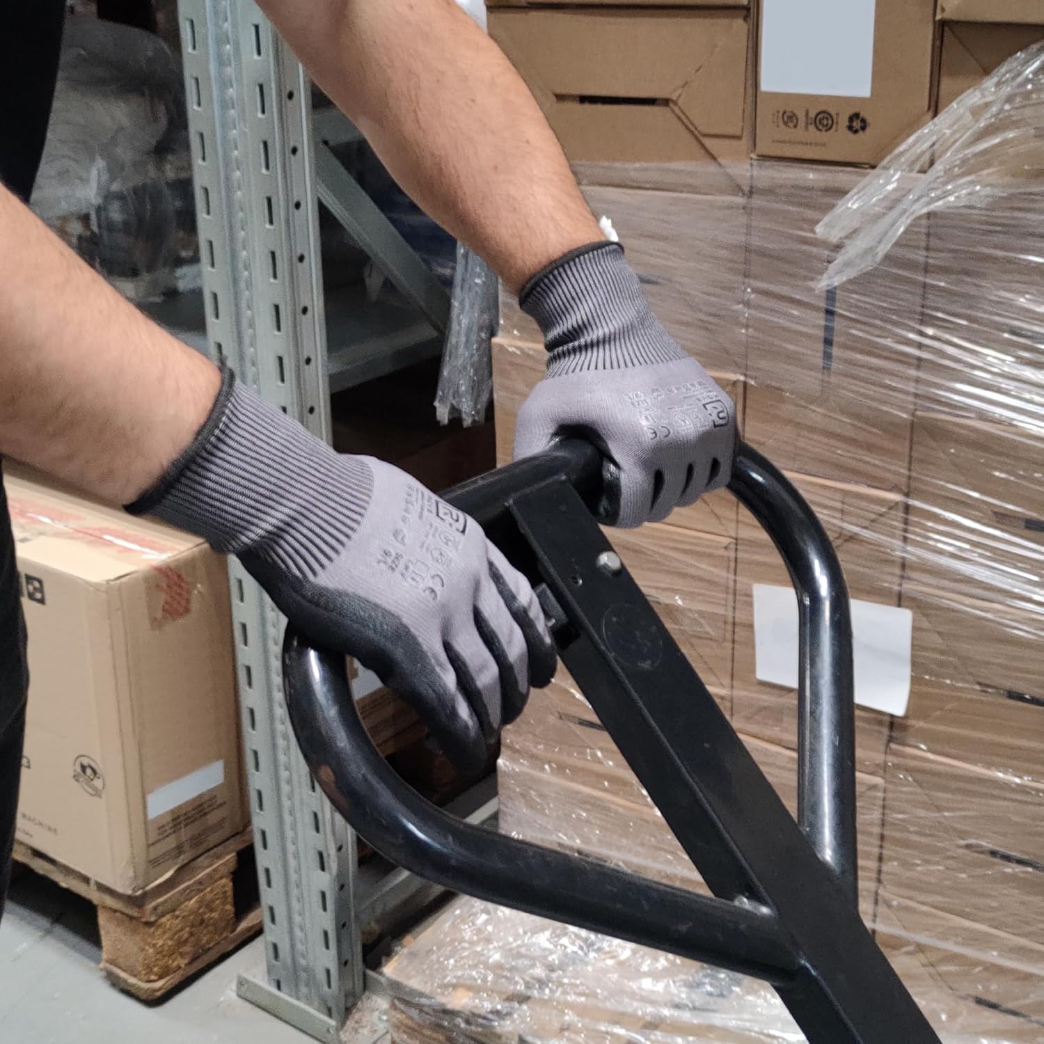 5 Paia Guanti antitaglio livello 5 EN388 4X42E ANSI A5 - HPPE e nitrile antiscivolo, taglie S-XXL