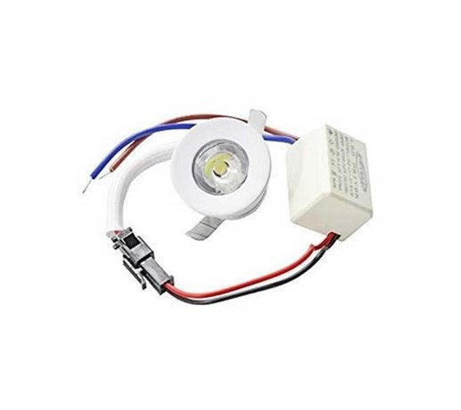 Mini faretto LED 1W da interno - punto luce di cortesia da incasso