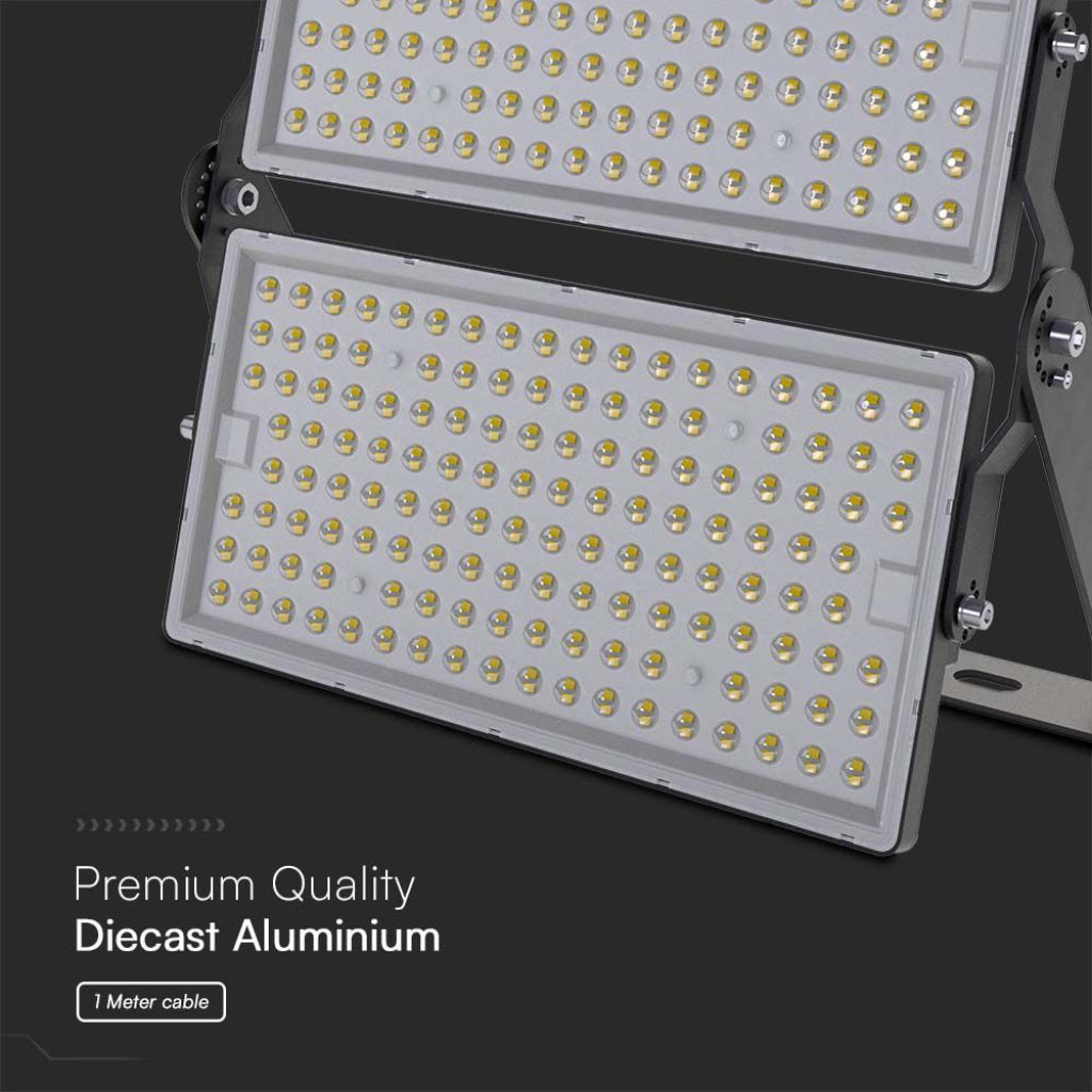 Faro LED modulare 500W IP65 nero 6500K - proiettore ad alta potenza per esterno