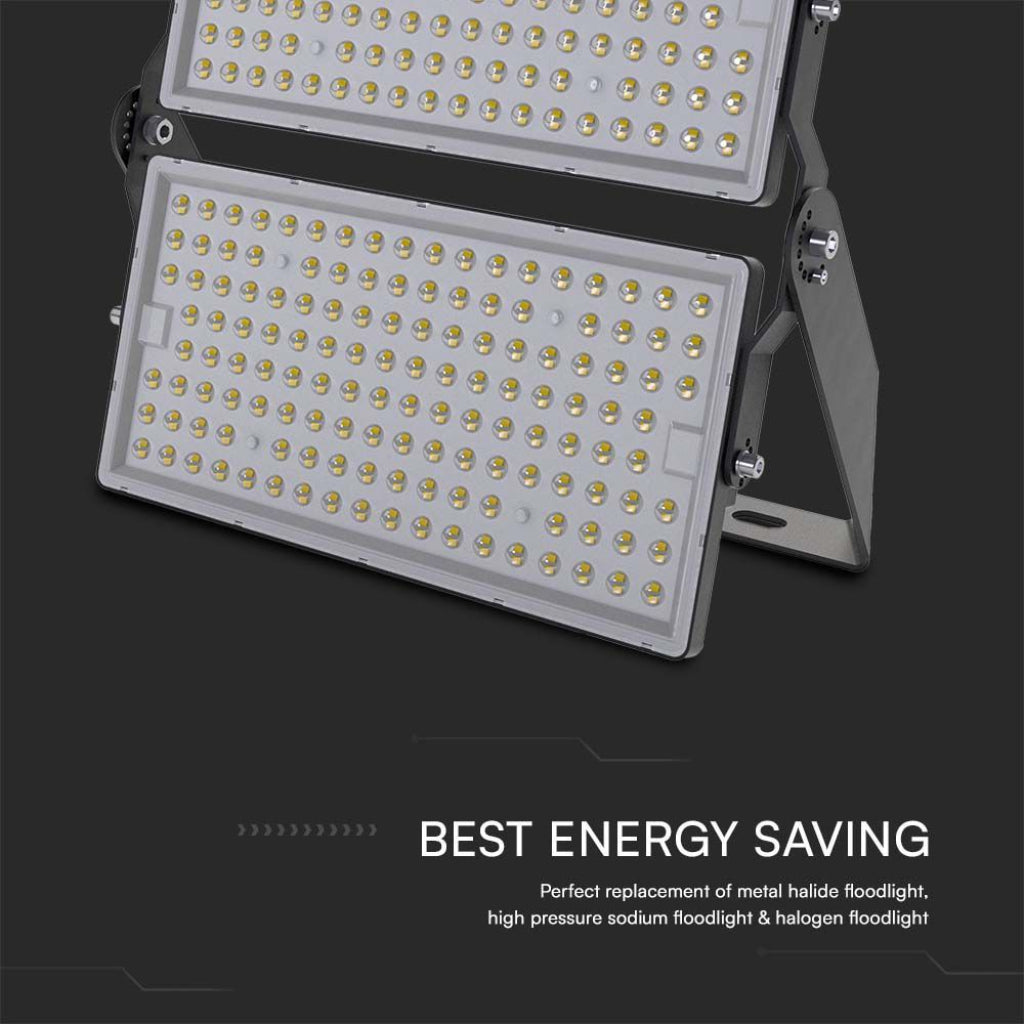 Faro LED modulare 500W IP65 nero 6500K - proiettore ad alta potenza per esterno