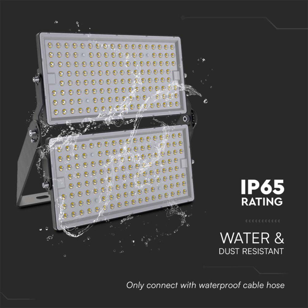 Faro LED modulare 500W IP65 nero 6500K - proiettore ad alta potenza per esterno