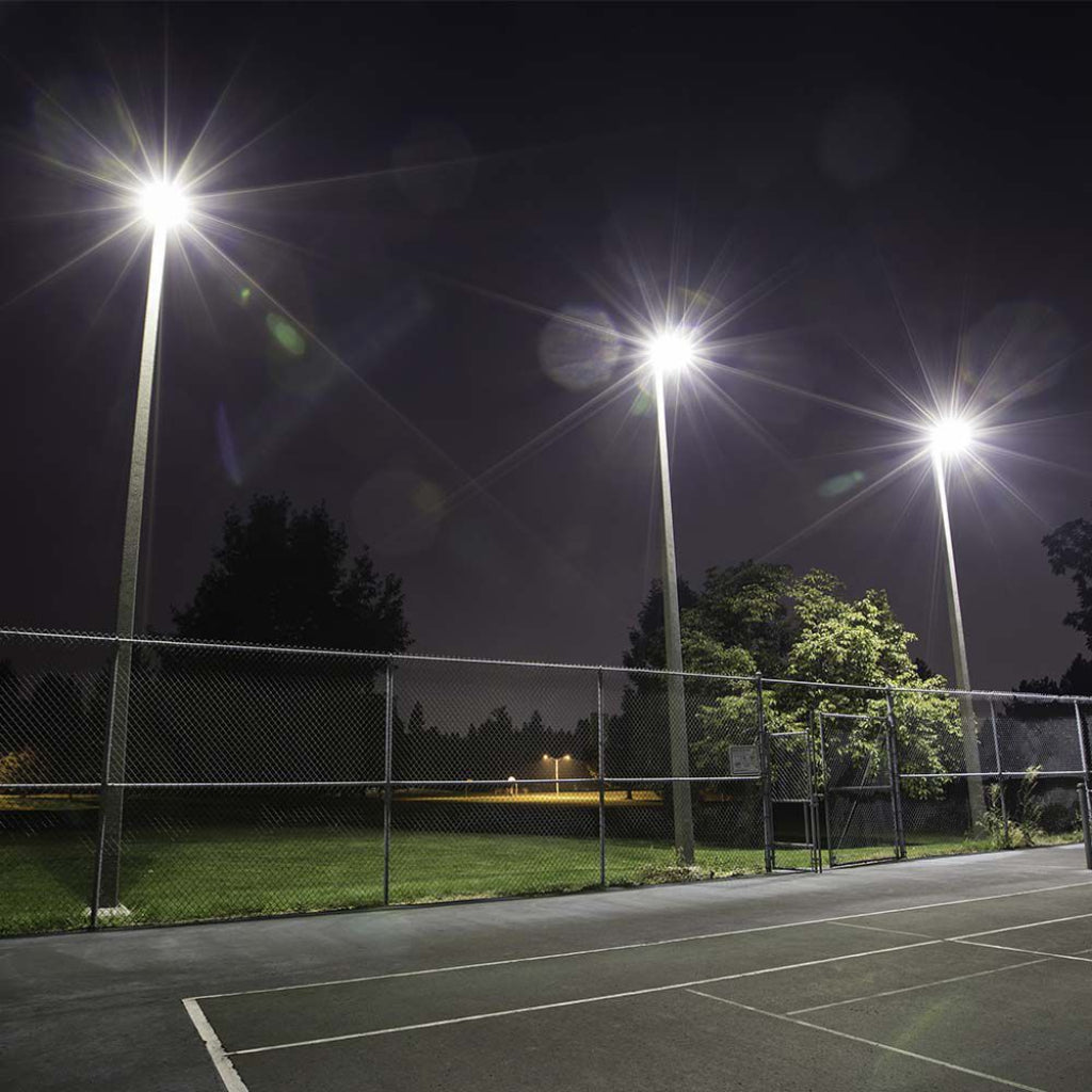 Faro LED modulare 500W IP65 nero 6500K - proiettore ad alta potenza per esterno