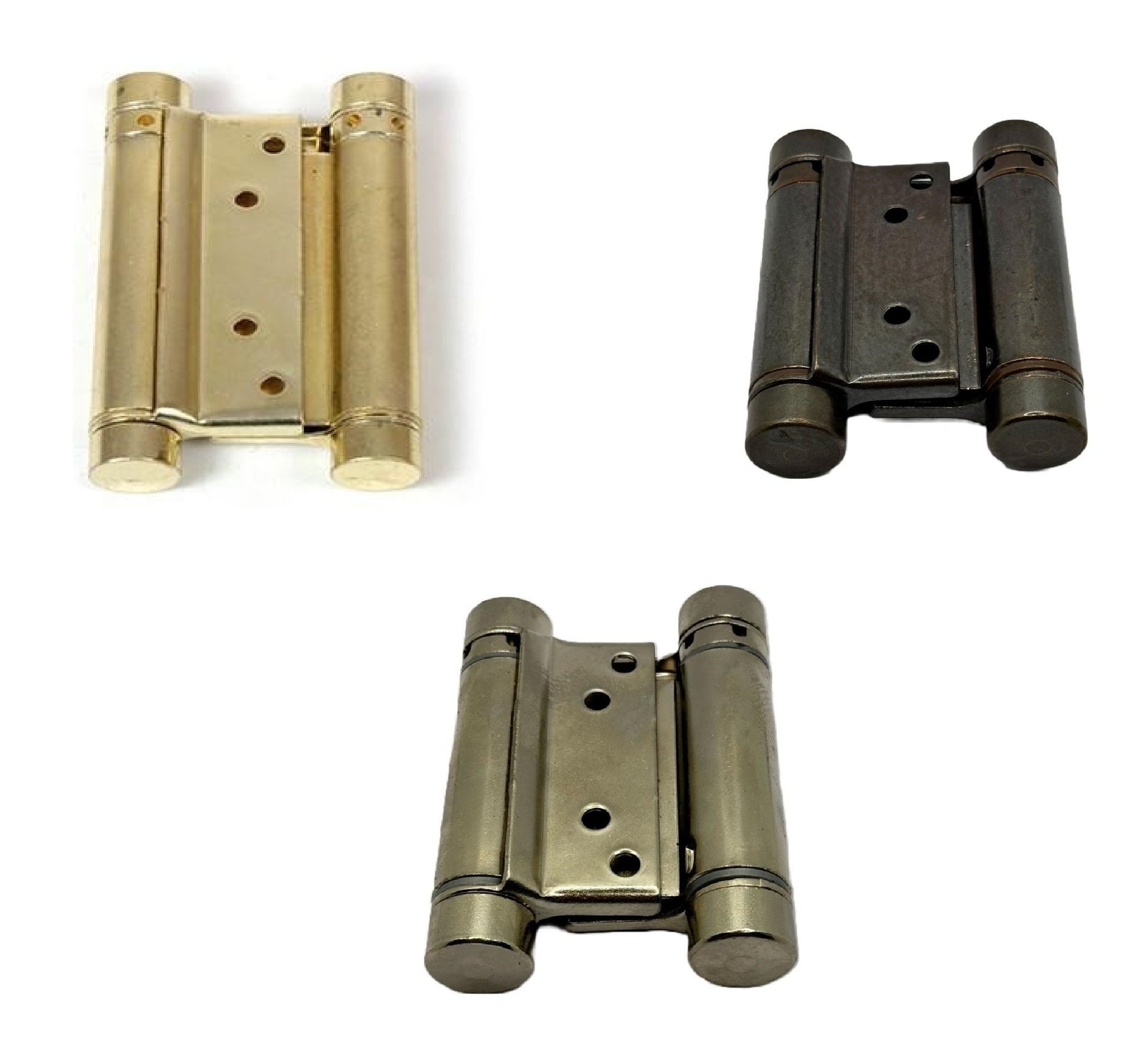 Set 2 cerniere a molla doppia azione 100 mm per ante, porte leggere e sportelli