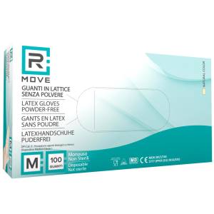 Guanti monouso in lattice senza polvere taglia M - 5,7 g - 100 pezzi