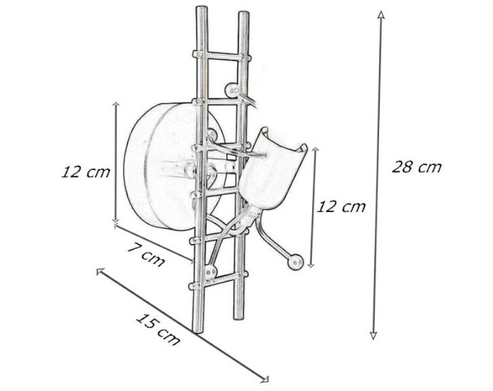Applique da parete decorativa E27 Omino su scala - lampada in metallo