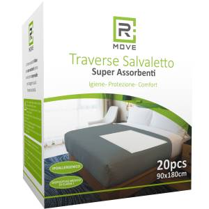 Traverse salvaletto monouso rimboccabili 90x180cm - 20 pezzi