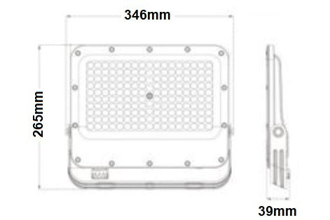 Faro LED Slim 200W da esterno IP65 CCT 3 in 1 - corpo bianco