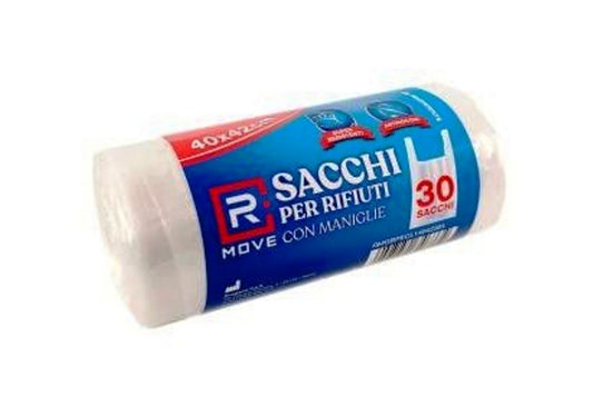 Sacchi per rifiuti 40x42 cm con maniglie 30 pz
