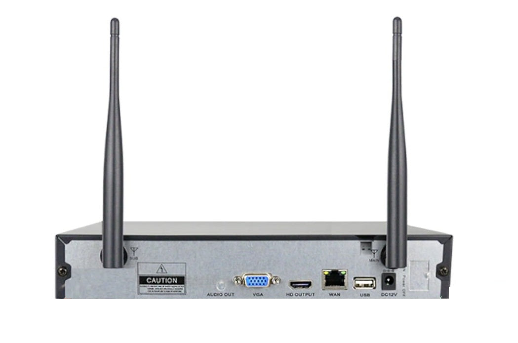 Kit videosorveglianza Wi-Fi 8 canali con NVR e 8 telecamere bullet 2MP IP66