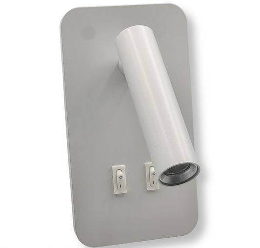 Applique LED 6W da parete a doppia emissione orientabile - bianca