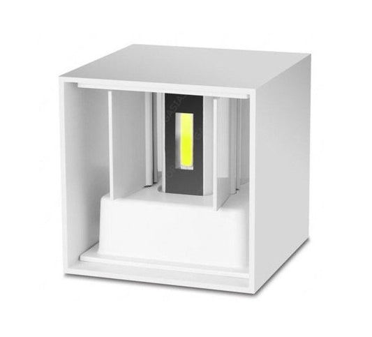 Applique LED COB 12W da esterno IP65 bianca - doppia emissione fascio regolabile
