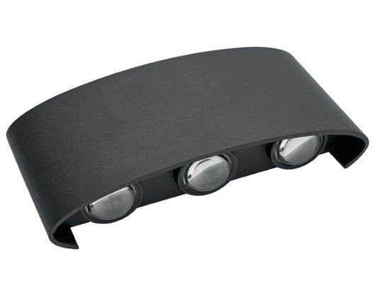 Applique LED 16W da esterno IP65 nera - doppia emissione CCT 3 in 1