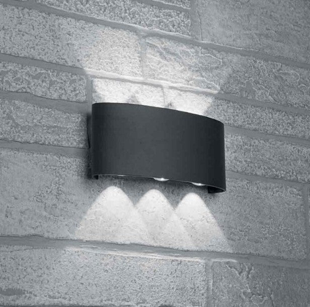 Applique LED 16W da esterno IP65 nera - doppia emissione CCT 3 in 1