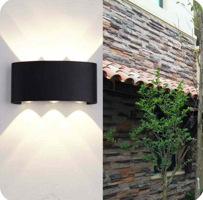 Applique LED 16W da esterno IP65 nera - doppia emissione CCT 3 in 1