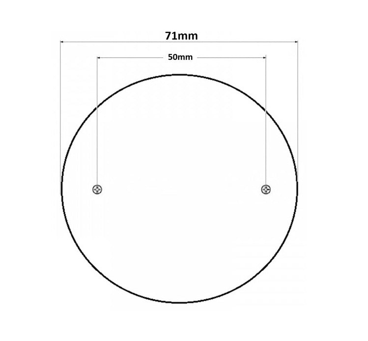 Coperchio rotondo Ø65 mm ad espansione con graffe IP40 FG10240