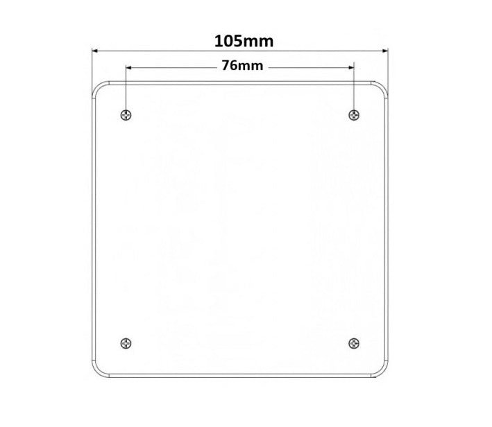 5 Pezzi Coperchio quadrato 92x92 mm per scatola derivazione - con viti